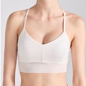 ALO Yoga White Strappy Bralette with Mesh